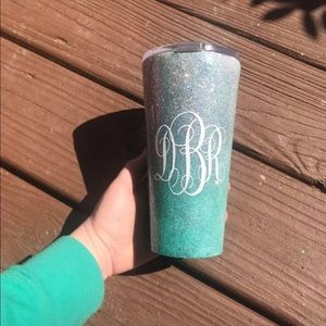 glitter tumblers with initials